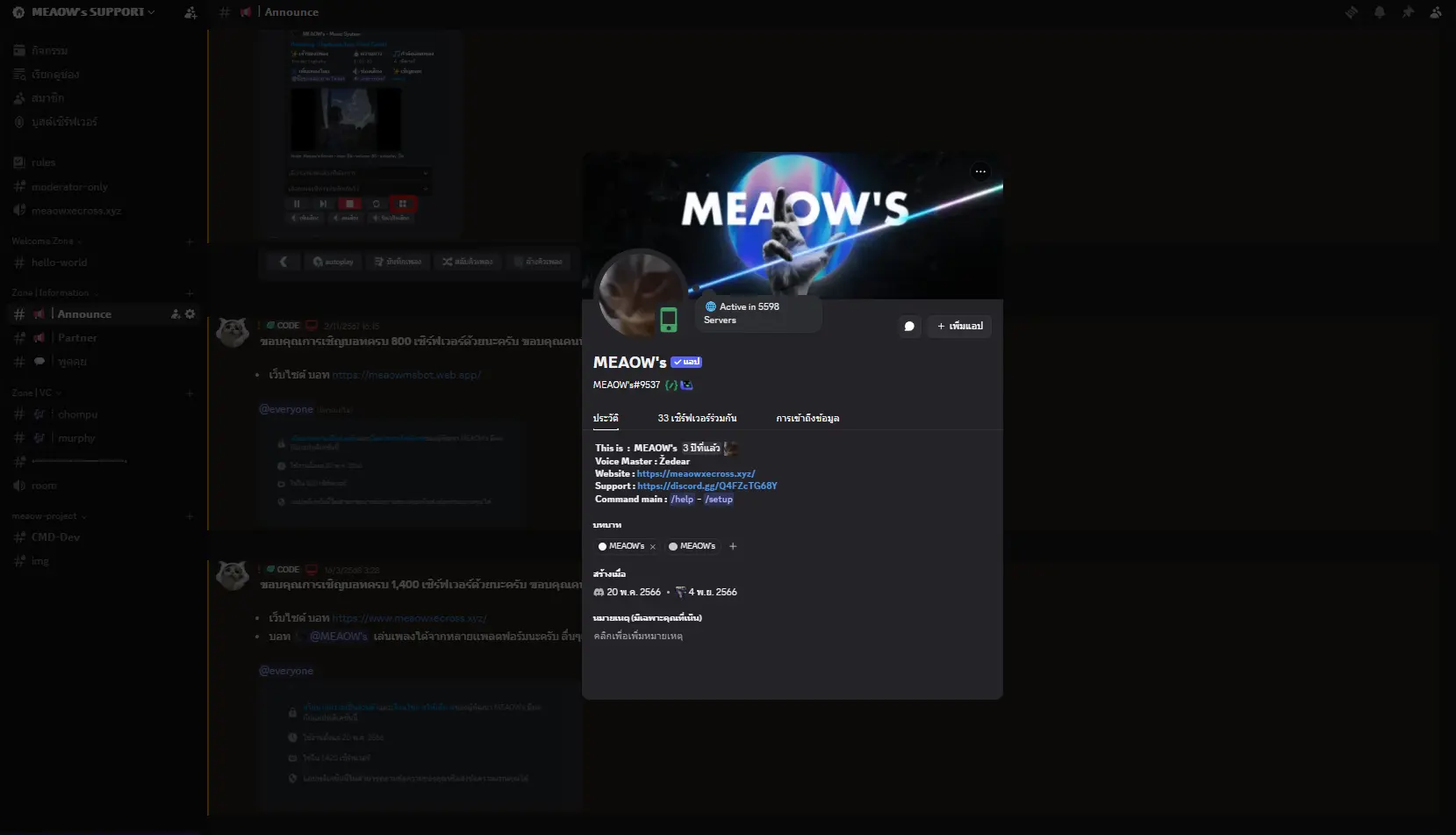 MEAOW's MUSIC DISCORD BOT